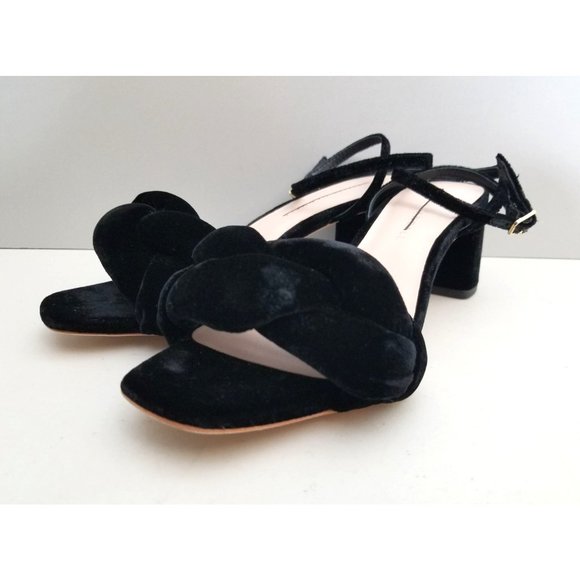 Loeffler Randall Avril Mid Heel Braid in Black Size 7 - Picture 2 of 5